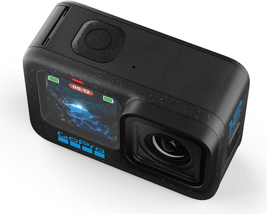 Side view of the GoPro Hero 12 showcasing its compact design