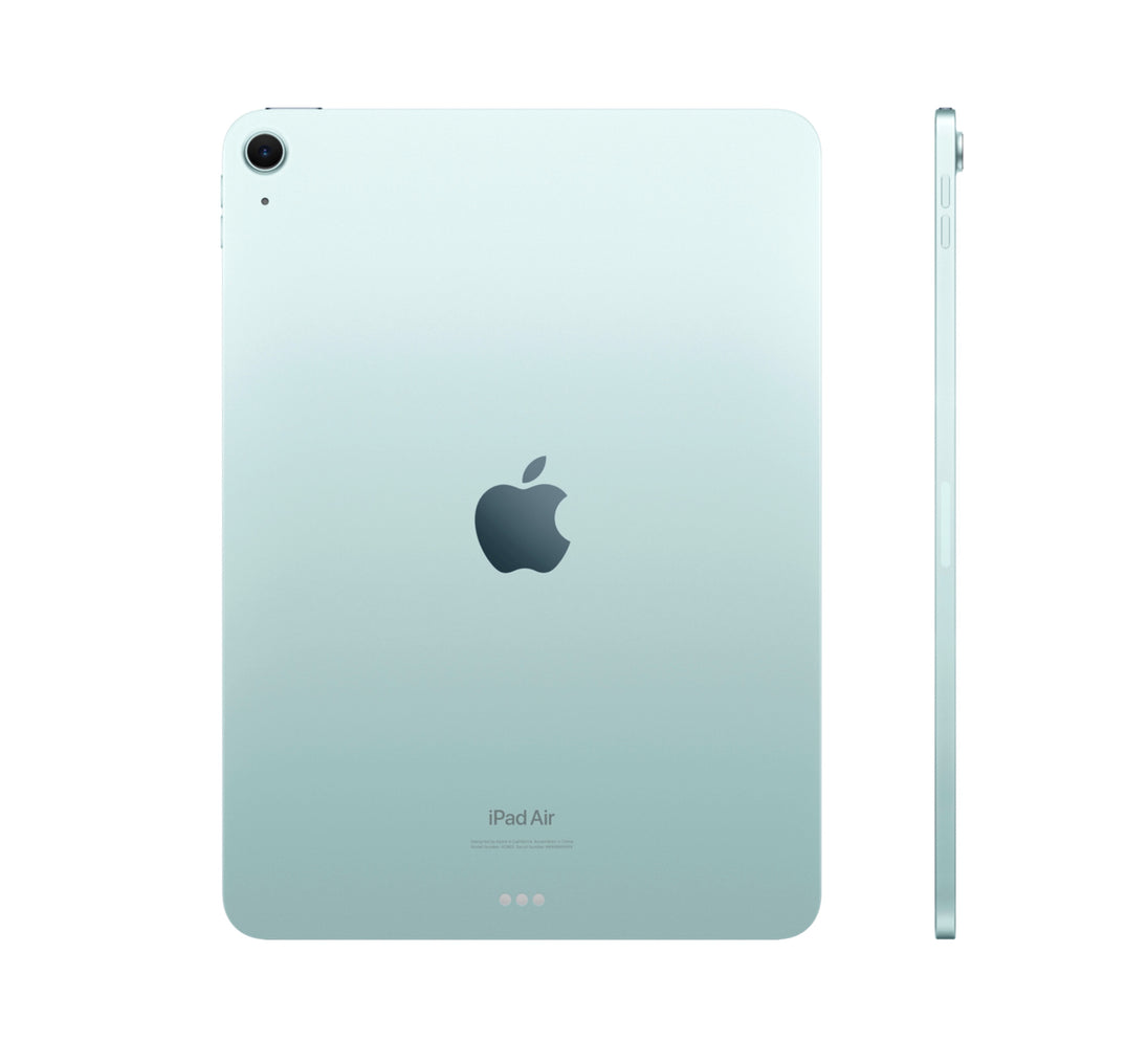 A cool and contemporary iPad Air in a vibrant blue shade, perfect for a trendy and casual look.