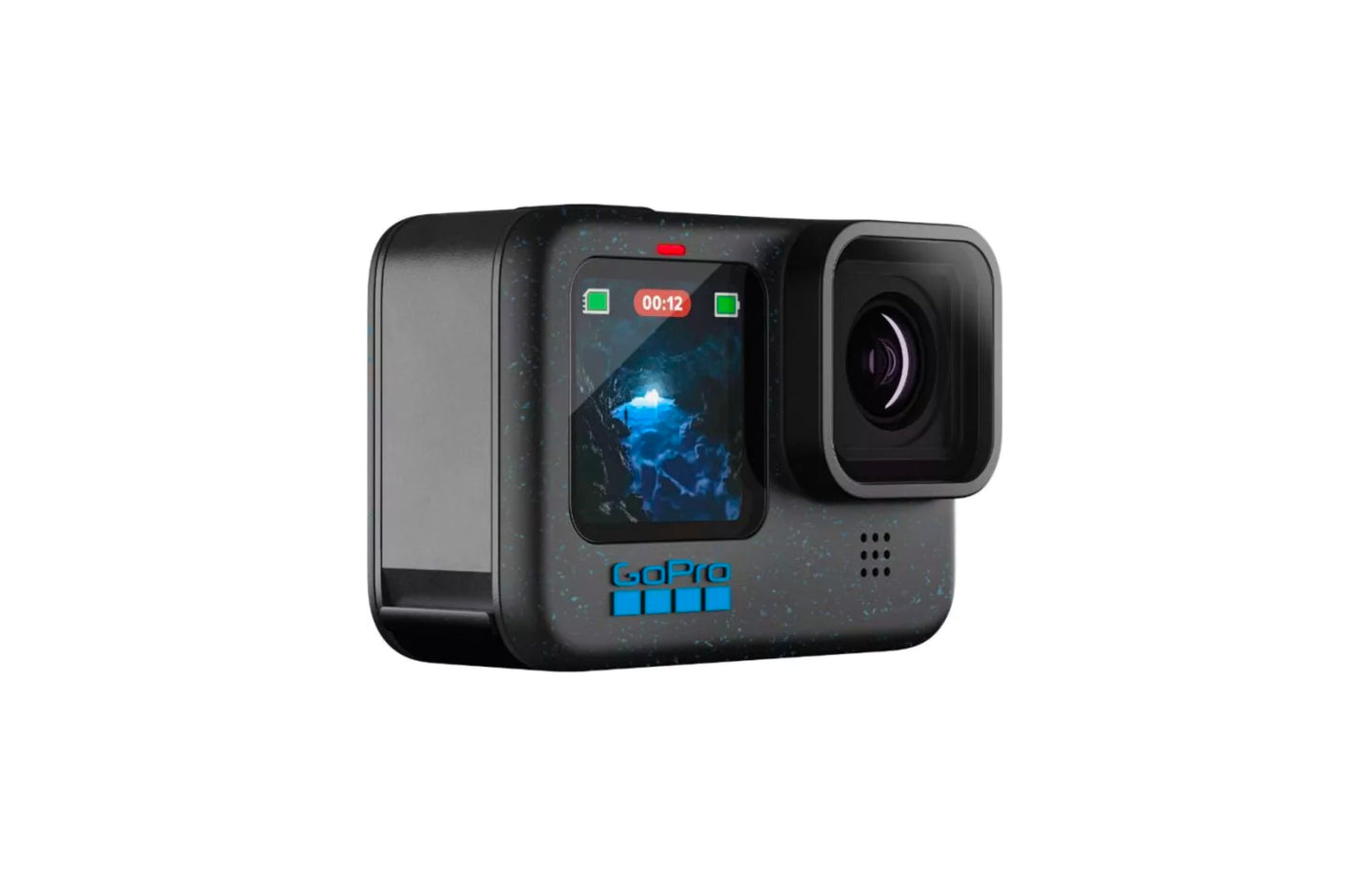 Side view of the GoPro Hero 12 showcasing its compact design