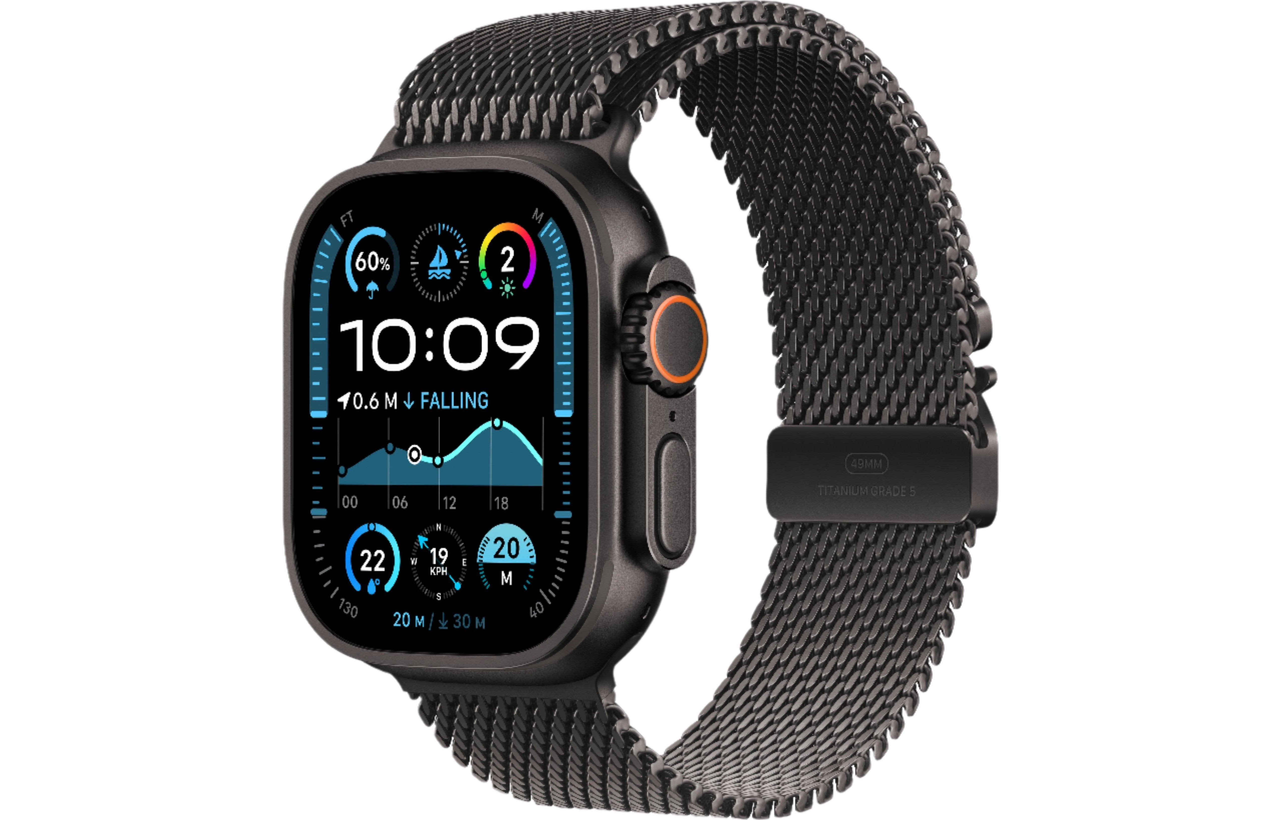 Apple Watch Ultra 2 Black, Titanium Milanese Loop, MXKF3