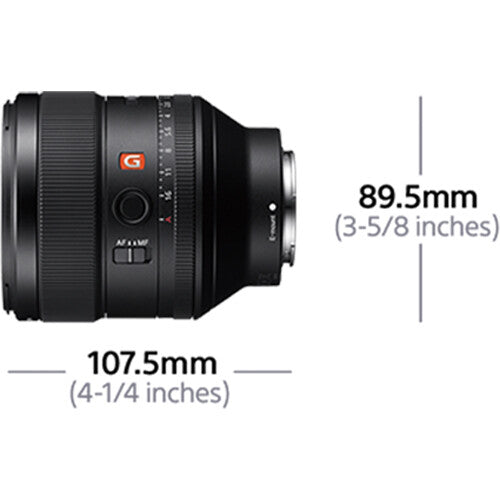 Sony SEL85F14GM G Master lens with 85mm focal length and advanced optics for professional portrait photography in UAE