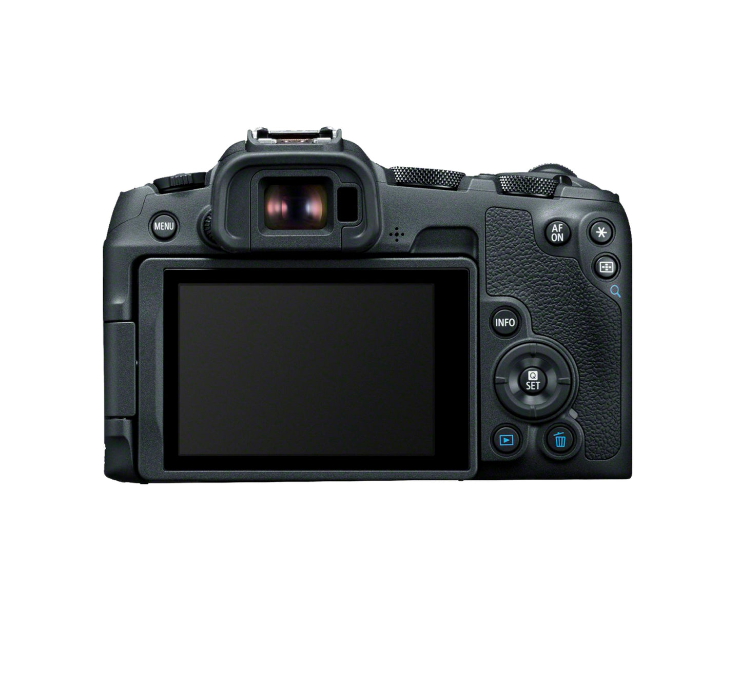 Close-up image showing the Canon EOS R8 Mirrorless Camera Body and RF 24-50mm